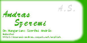 andras szeremi business card